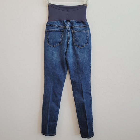 💕 Old Navy Maternity Dark Wash Skinny Jeans Women's Size 4 - Picture 6 of 11